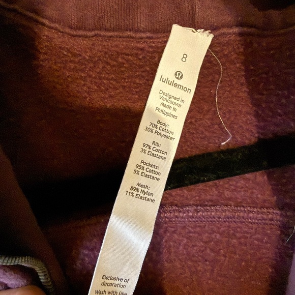 lululemon athletica womens Plum zip up Hoodie - Picture 5 of 7